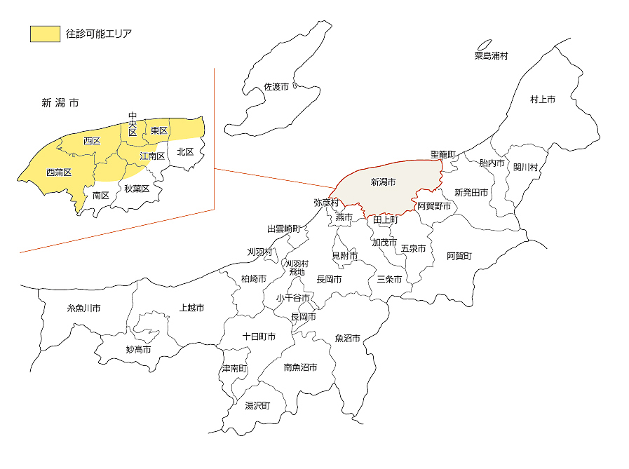 新潟県往診エリア